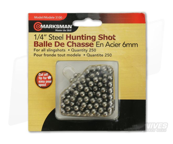 Marksman 1/4" Steel Hunting Shot 250 Count - MA-3100