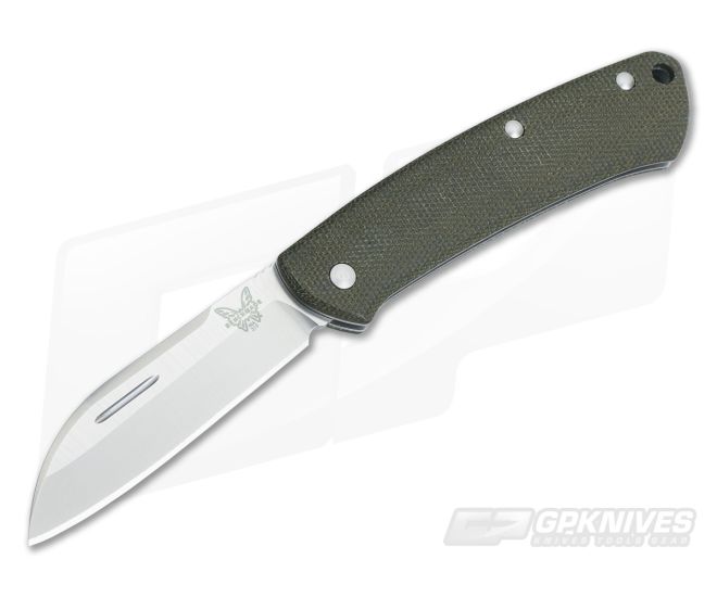 Benchmade 319 Proper Sheepsfoot S30V Canvas Micarta Slip Joint Folder - BM-319