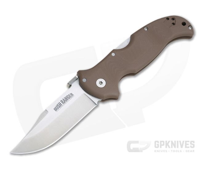 Cold Steel Bush Ranger Flat Dark Earth G10 S35VN Tri-Ad Lock Folder 31A - CS-31A