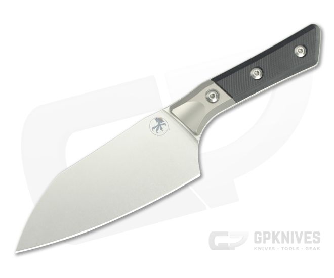Microtech Santoku 6" Black G10 Titanium Bolster Stonewash - MT-3200B-10BK
