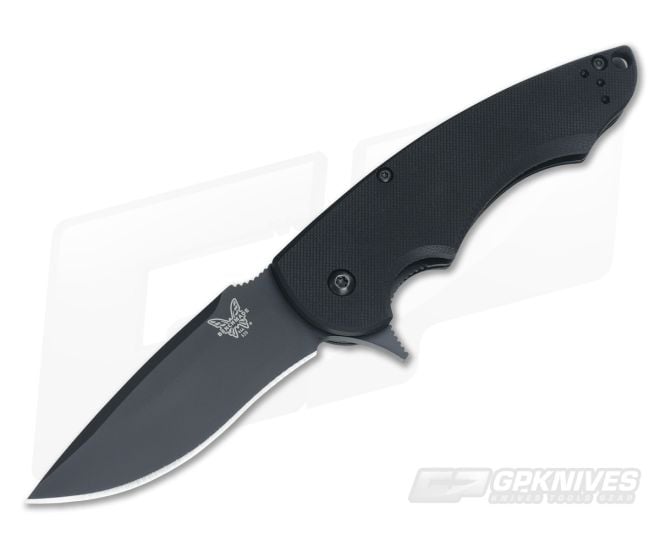 Benchmade 320BK Precinct Flipper Black G10 Black Plain Edge - BM-320BK