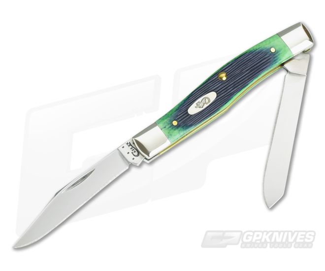 Case Mini Moose Hunter Green Barnboard Jigged Bone - CA-32116