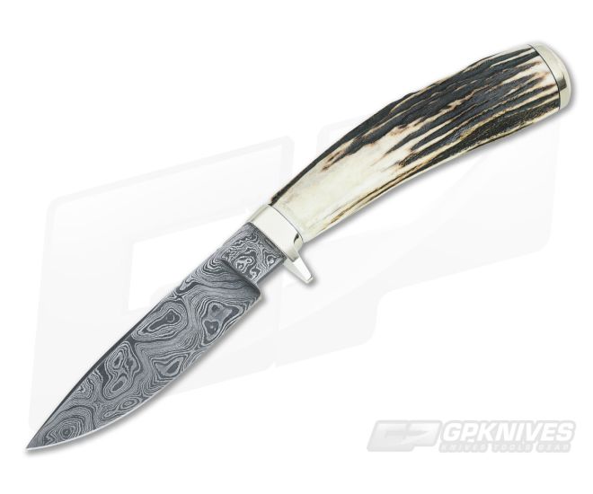 Bill Miller Custom Hunter Sambar Stag and Damascus - CU-3292