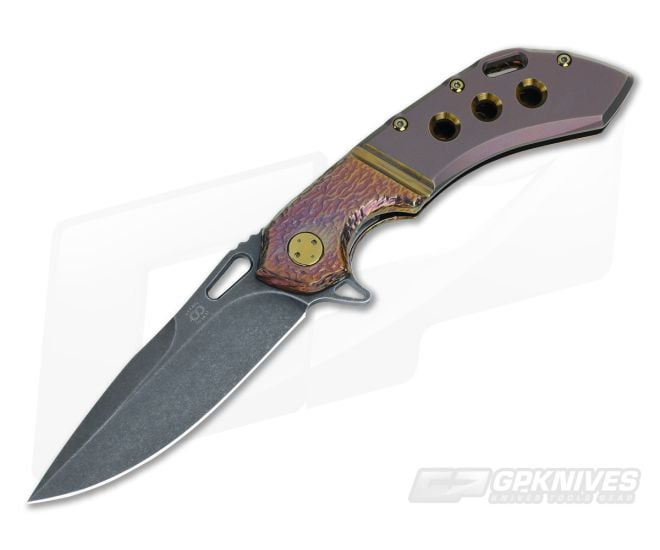 Olamic Cutlery Wayfarer 247 Hybrid Molten Holes Titanium - CU-3297