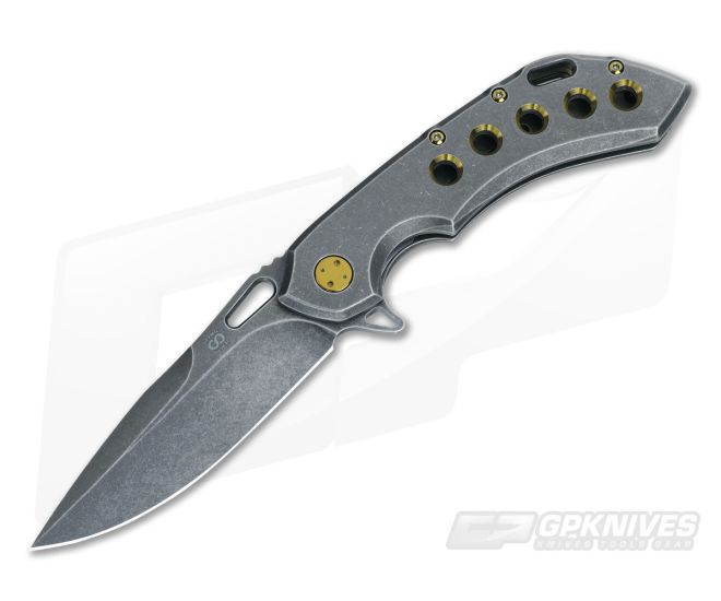 Olamic Cutlery Wayfarer 247 Bronze Holes Titanium Frame Lock Flipper - CU-3298
