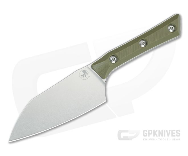 Microtech Santoku 4.2" OD Green G10 Stonewash - MT-3300-10OD