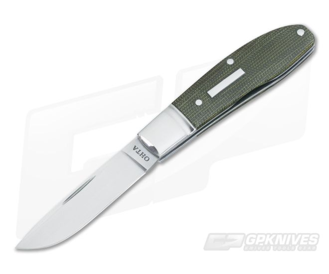 Hiroaki Ohta #106 Mini Drop Point Green Micarta Folder - CU-3305