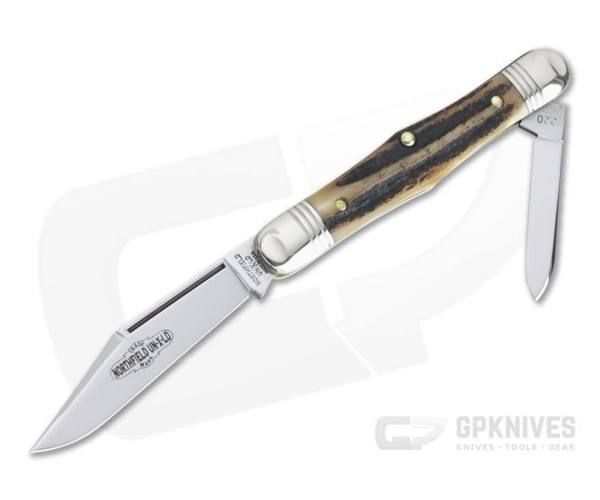 Northfield UN-X-LD #33 Conductor Pen Knife Sambar Stag Slip Joint - GEC-331220-SS-1