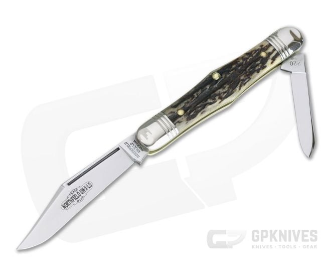 Northfield UN-X-LD #33 Conductor Pen Knife Sambar Stag Slip Joint - GEC-331220-SS-11