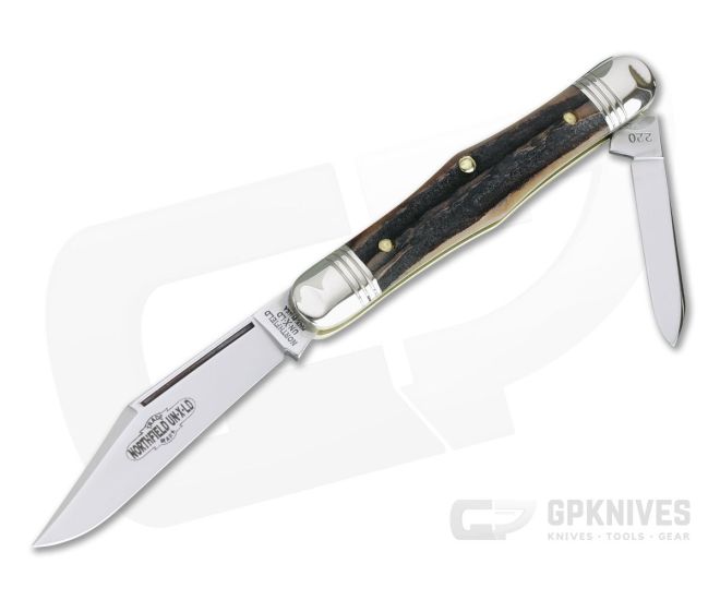 Northfield UN-X-LD #33 Conductor Pen Knife Sambar Stag Slip Joint - GEC-331220-SS-14