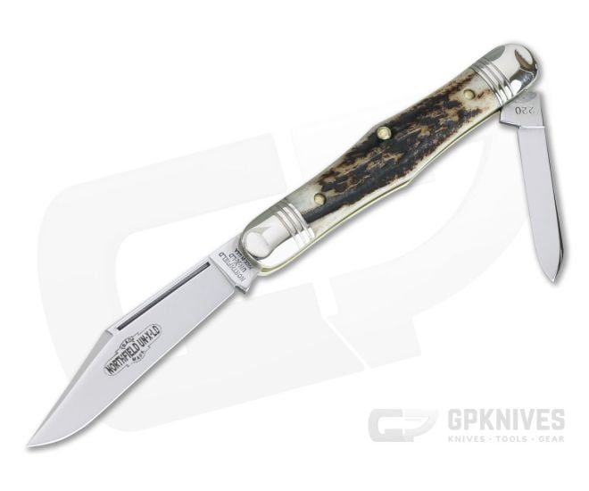 Northfield UN-X-LD #33 Conductor Pen Knife Sambar Stag Slip Joint - GEC-331220-SS-15