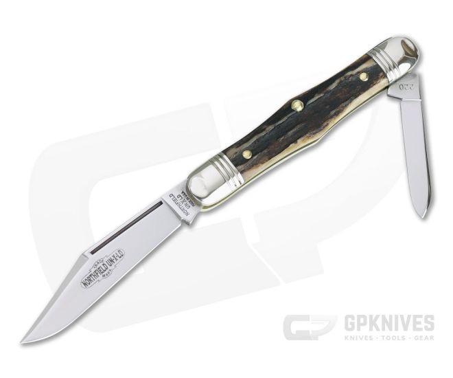 Northfield UN-X-LD #33 Conductor Pen Knife Sambar Stag Slip Joint - GEC-331220-SS-16