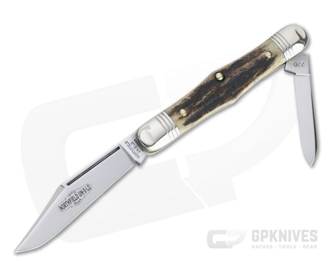 Northfield UN-X-LD #33 Conductor Pen Knife Sambar Stag Slip Joint - GEC-331220-SS-2