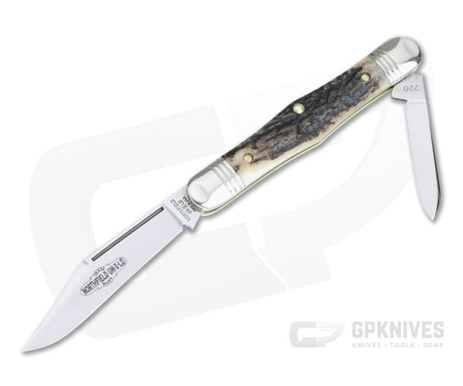 Northfield UN-X-LD #33 Conductor Pen Knife Sambar Stag Slip Joint - GEC-331220-SS-3