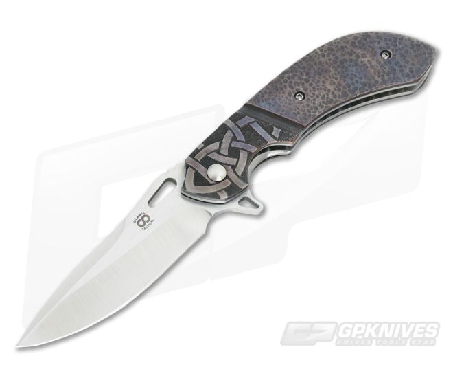Olamic Cutlery Wayfarer Compact Flipper Celtic Carved Copper - CU-3321