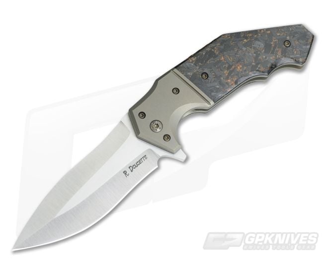 Randy Doucette Interceptor Copper Shred Carbon Fiber Dagger Grind S35VN - CU-3327