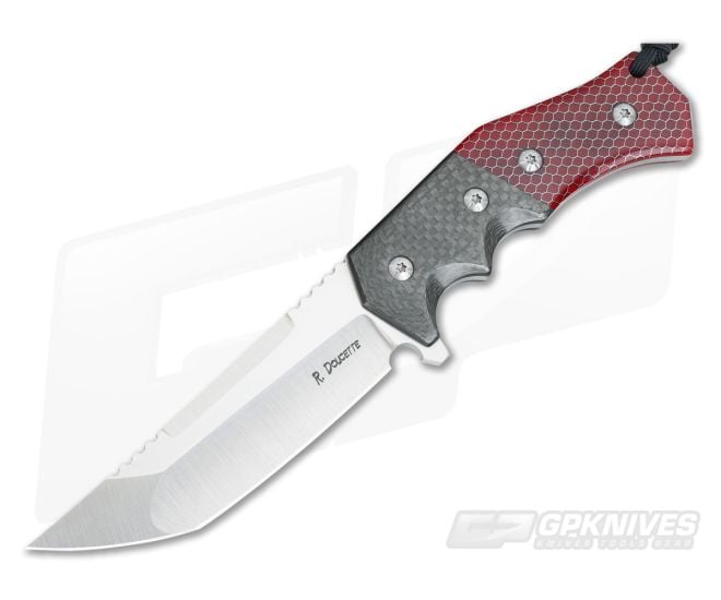 Randy Doucette Shogun Red C-Tek and Carbon Fiber CPM 10V Fixed Blade with Gosolov Bead - CU-3329