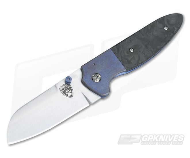 Sheepdog Knives Custom Deviant Blue Ti Folder - CU-3331