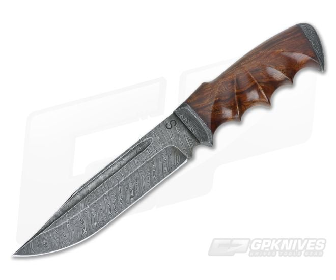 Olamic Cutlery Voykar HT Carved Ironwood and Damascus - CU-3338