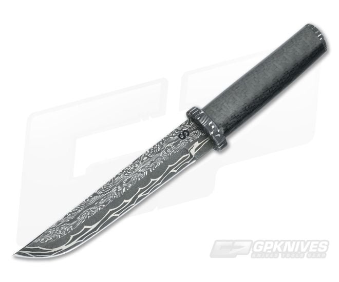 Olamic Cutlery Tanto Elite Carbon Fiber Mosaic Damascus - CU-3340