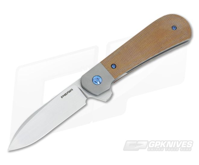 Enrique Pena Custom Zulu Flipper Natural Micarta - CU-3362