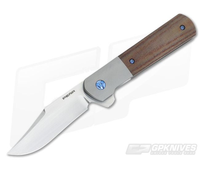 Enrique Pena Custom Lanny's Clip Flipper Natural Micarta - CU-3363