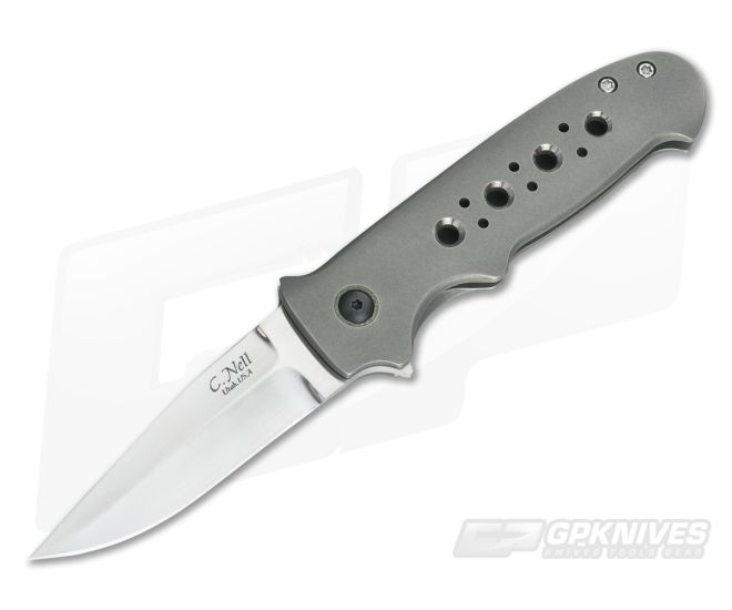Chad Nell New York Flipper Titanium w/Green Micarta Accents - CU-3365