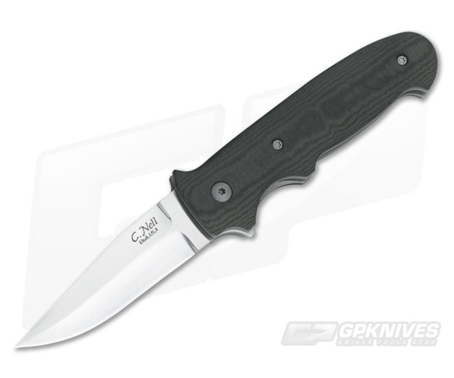 Chad Nell New York Flipper Black Linen Micarta - CU-3366