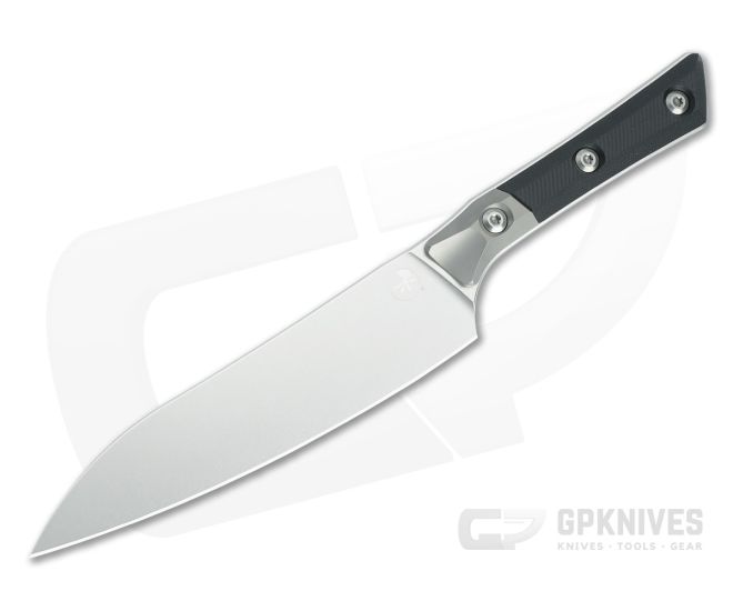 Microtech Utility Knife Black G10 Titanium Bolster Stonewash - MT-3400B-10BK