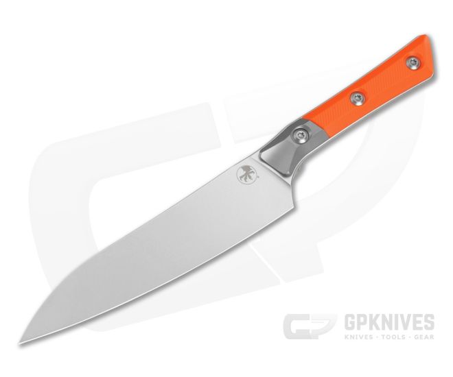 Microtech Utility Knife Ember Orange G10 Titanium Bolster Stonewash - MT-3400B-10EM