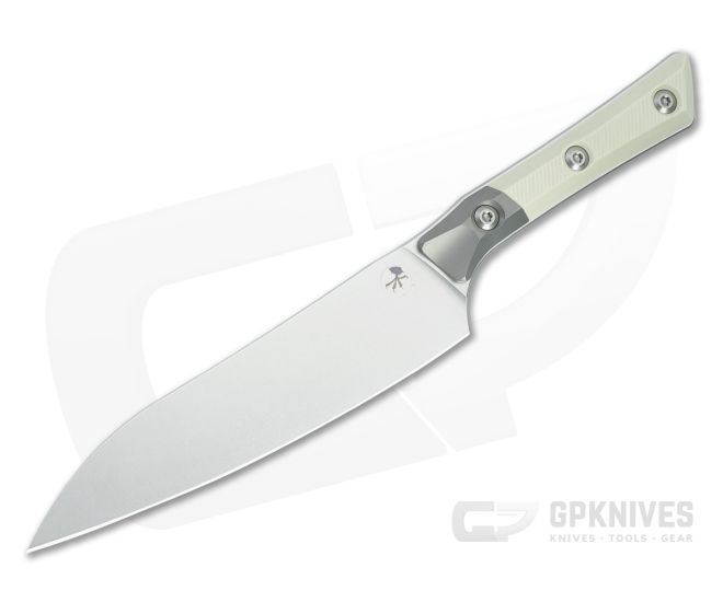 Microtech Utility Knife Ivory White G10 Titanium Bolster Stonewash - MT-3400B-10IV