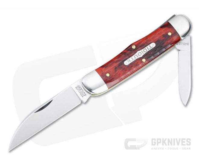Tidioute Cutlery #34 Camel Back Congress Smoked Amber Texcrylic 1095 Sheepsfoot and Pen Blades 340223-SAT - GEC-340223-SAT