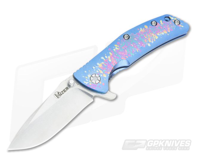 Kizer Cutlery Anodized Titanium Frame Lock S35VN Flipper - KC-3404A2