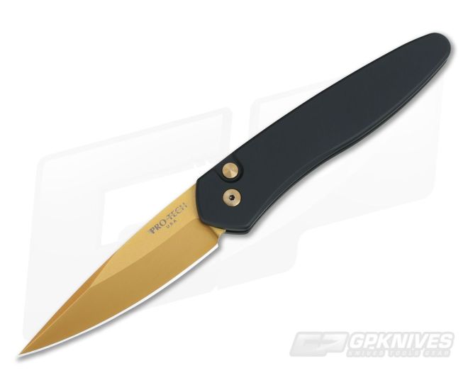 Protech Newport Solid Black Copper Rose S35VN Automatic 3407-CR - PT-3407-CR