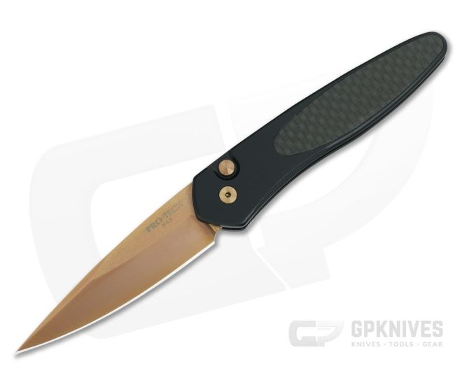 Protech Newport Carbon Fiber Rose Gold PVD S35VN Automatic 3416-RG - PT-3416-RG