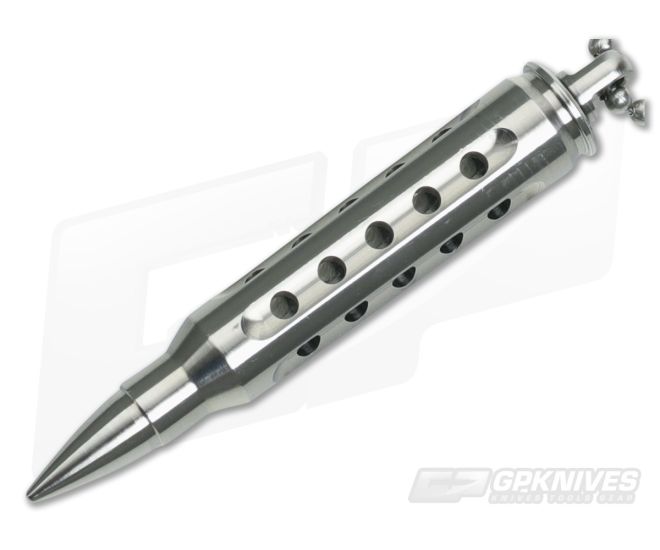 Steve Kelly .223 Bullet Dangler Titanium Key Chain Raw Satin 3419 - CU-3419