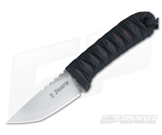 Randy Doucette Small Hamon Fixed Blade Cord Wrap Lizard Skin 1095 - CU-3441