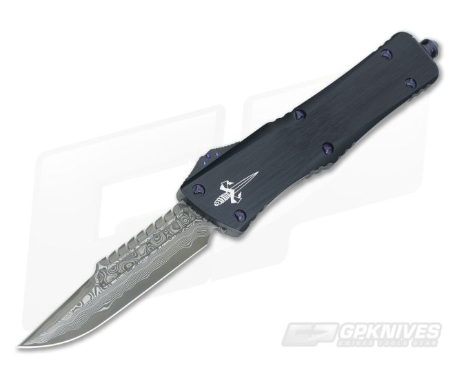 Marfione Custom Combat Troodon Interceptor Damascus Automatic Knife - CU-3460