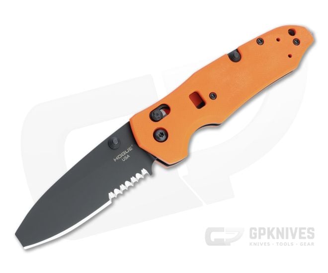 Hogue Trauma First Response Tool Blunt Tip Serrated Black N680 Orange G10 ABLE Lock Folder 34764 - HO-34764