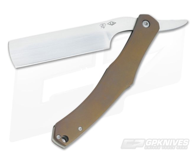Smith Frederick Custom Straight Razor Bronze Titanium Satin Blade - CU-3491