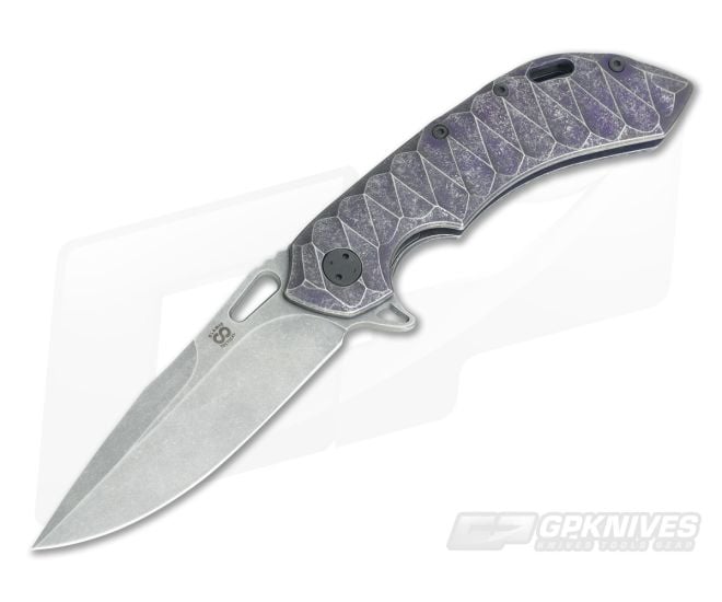 Olamic Cutlery Wayfarer 247 Purple Wash Hybrid M390 Flipper - CU-3499