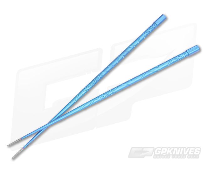 Steve Kelly TiSushi Sticks Teal Anodized Titanium Chopsticks - CU-3515