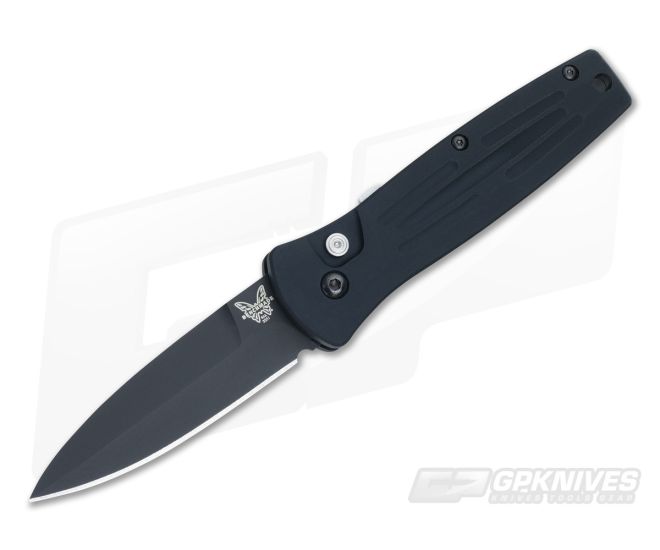 Benchmade 3551BK Mini Stimulus Automatic Knife Black Plain Edge - BM-3551BK