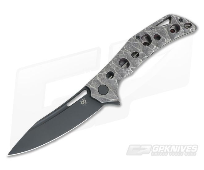 Olamic Cutlery Swish Flipper Funky Holes Sea Bed Titanium PVD Elmax - CU-3554