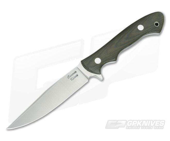 Camerer Knives Thorn Elmax Green Canvas Micarta Fixed Blade - CU-3563