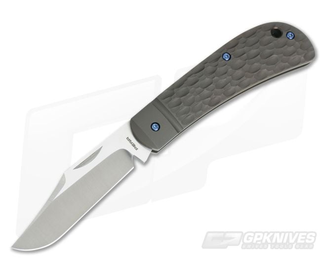 Enrique Pena Custom Lanny's Clip Point Jigged Bronze Titanium Slipjoint - CU-3569