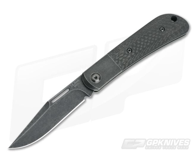 JE Made Slipjoint Black Stonewash S35VN Carbon Fiber - CU-3574