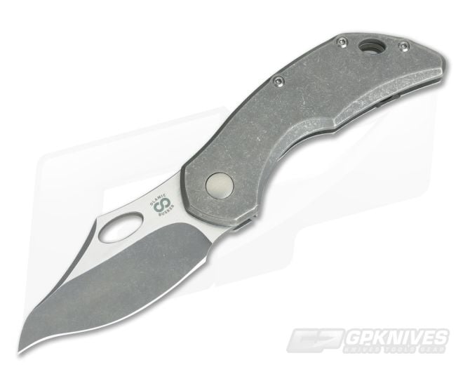 Olamic Cutlery Busker Vampo Stonewash Ti Two-Tone M390 Top Flipper - CU-3598
