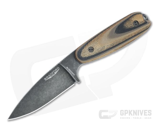 Bradford Guardian3.5 Full Height Flat Grind Nimbus Vanadis 4E 3D Microtextured G-Wood Fixed Blade - BK-35FH-115N-V4E