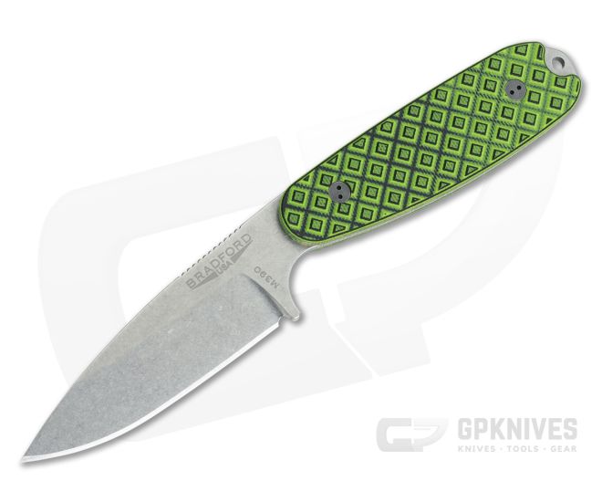 Bradford Guardian3.5 Toxic/Black G10 Sabre Ground Stonewash M390 - BK-35S-010